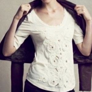 Anthropologie Meadow Rue French Roll Sequin Top